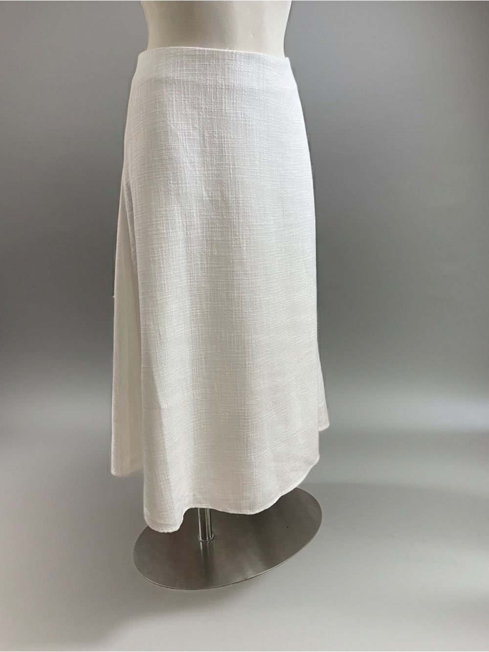 Ann Taylor Factory White Textured A-Line Midi Skirt Sz 12 NWOT
